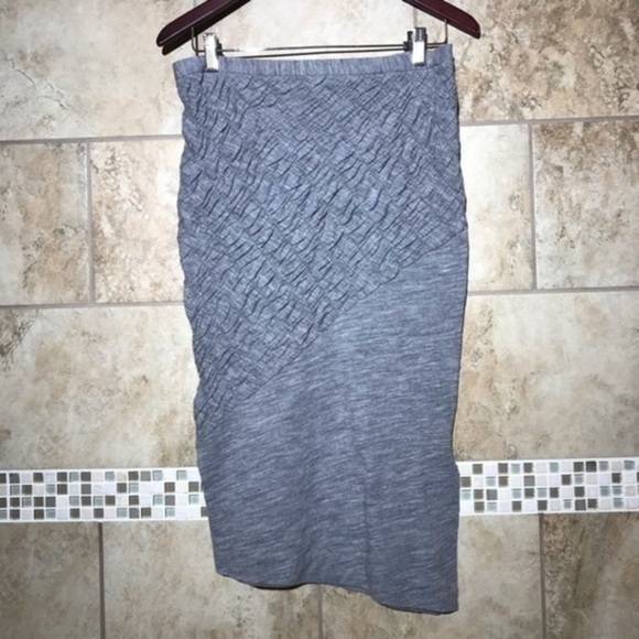 Derek Lam 10 Crosby Wool Jersey Rouched Skirt NWT Asymmetrical - Picture 2 of 7
